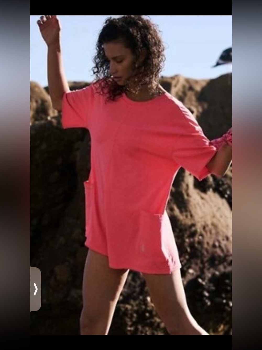 Free People Movement Hot Shot Tee Romper NWOT